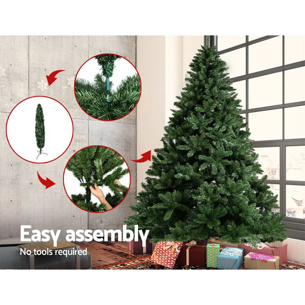 Jingle Jollys Christmas Tree 2.7M Xmas Trees Green Decorations 1600 Tips