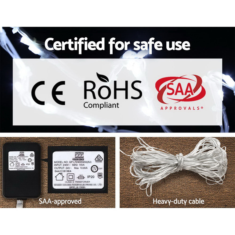 Jingle Jollys Christmas Motif Lights LED Rope Reindeer Waterproof Outdoor