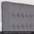 Bed Head Double Charcoal Headboard Upholstery Fabric Tufted Buttons