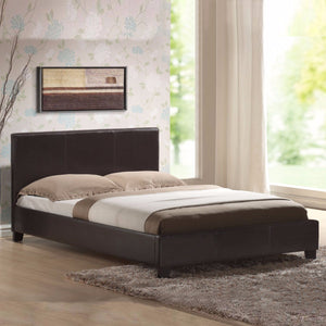 Mondeo PU Leather Double Brown Bed