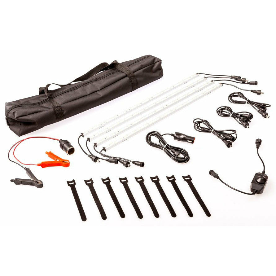 12V Rigid Light Bar LED Strip Camping Waterproof Connector Combo Kit Aluminium