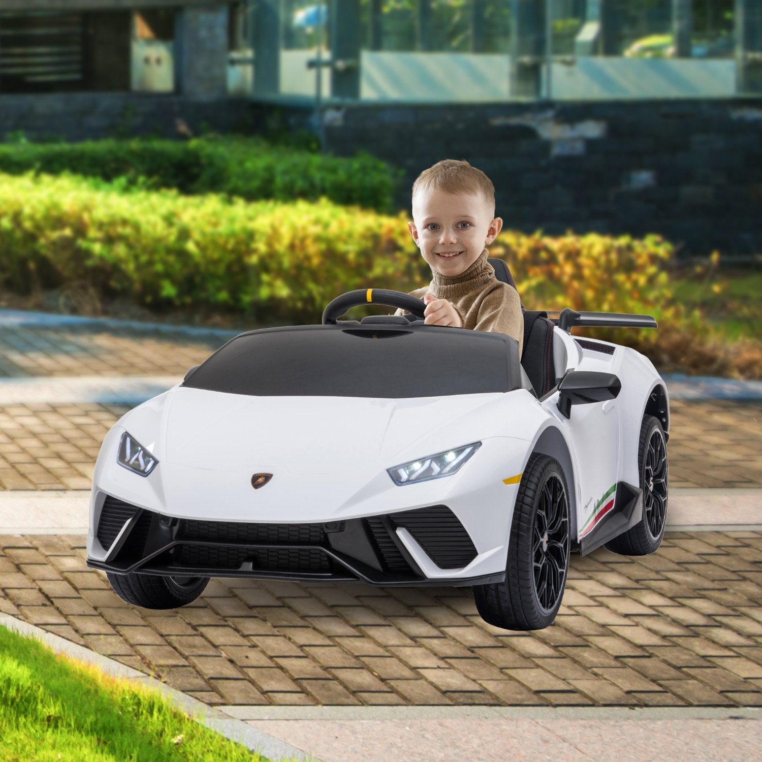 Lamborghini Performante Kids Electric Ride On Car - White