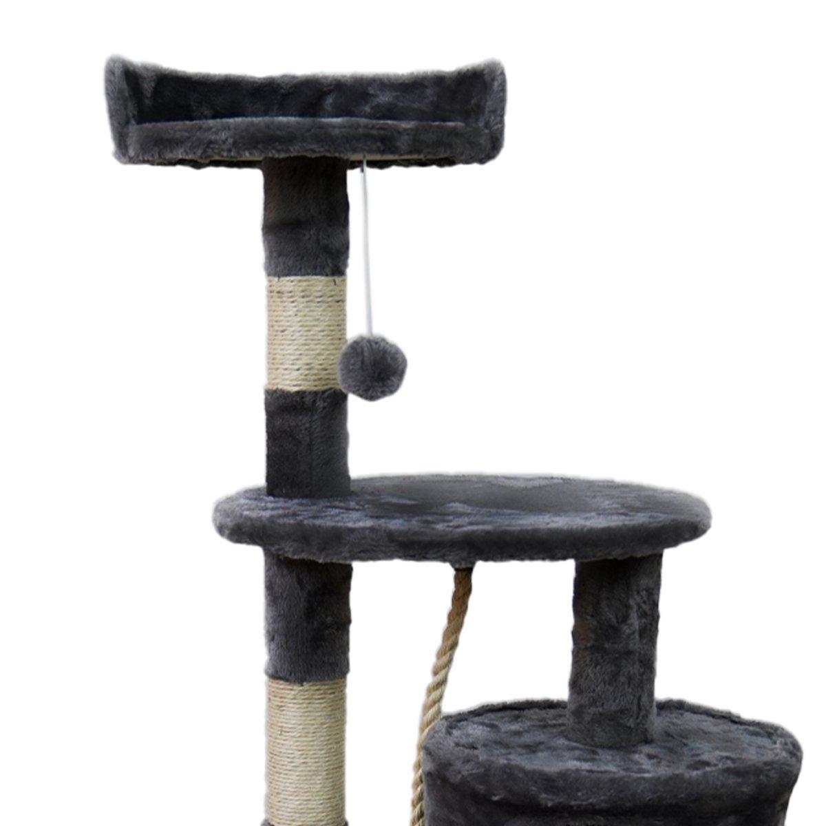 Furtastic 135cm Cat Tree Scratching Post - Dark Grey