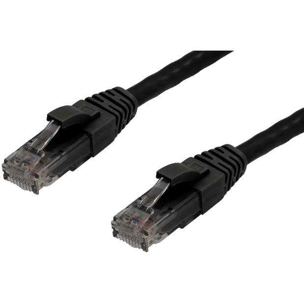 0.25m CAT6 RJ45-RJ45 Pack of 50 Ethernet Network Cable. Black