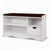 Shoe Rack Cabinet Organiser Brown Cushion - 80 x 30 x 45 - White