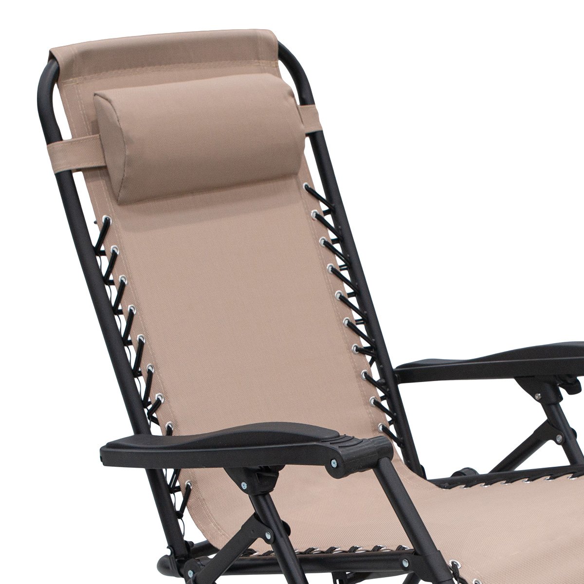 Zero Gravity Reclining Deck Camping Chair - Beige