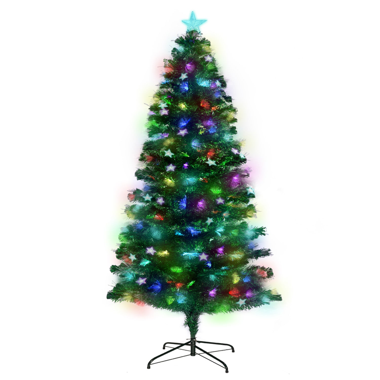 Christabelle 1.2m Enchanted Pre Lit Fibre Optic Christmas Tree Stars