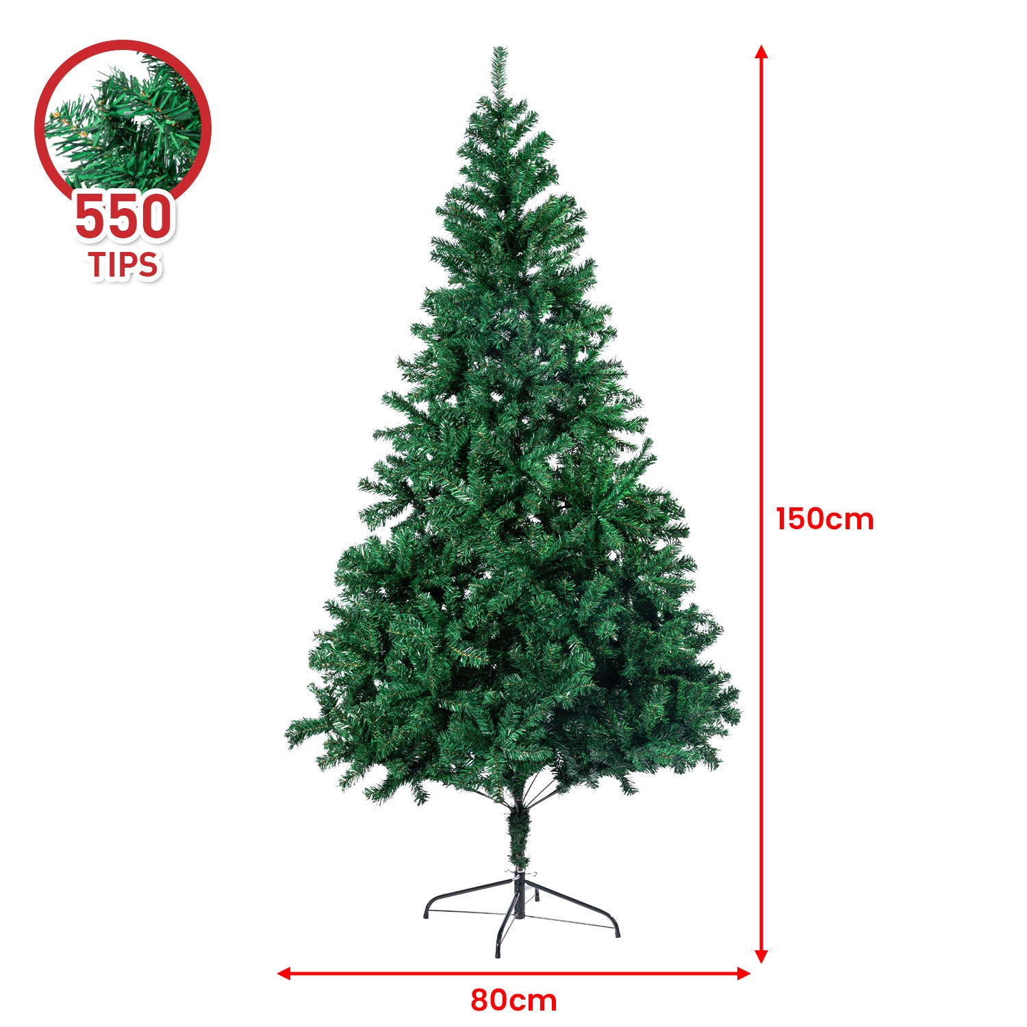 Christabelle Green Artificial Christmas Tree 1.5m - 550 Tips