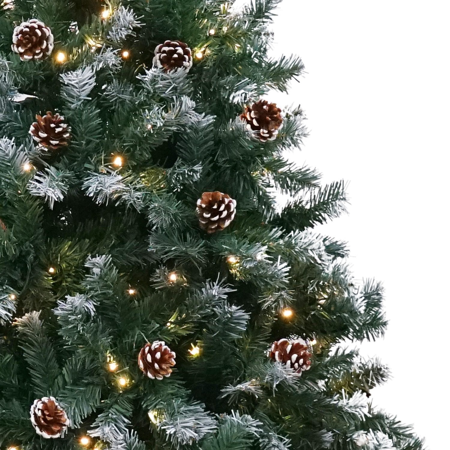 Christabelle 2.4m Pre Lit LED Christmas Tree with Pine Cones