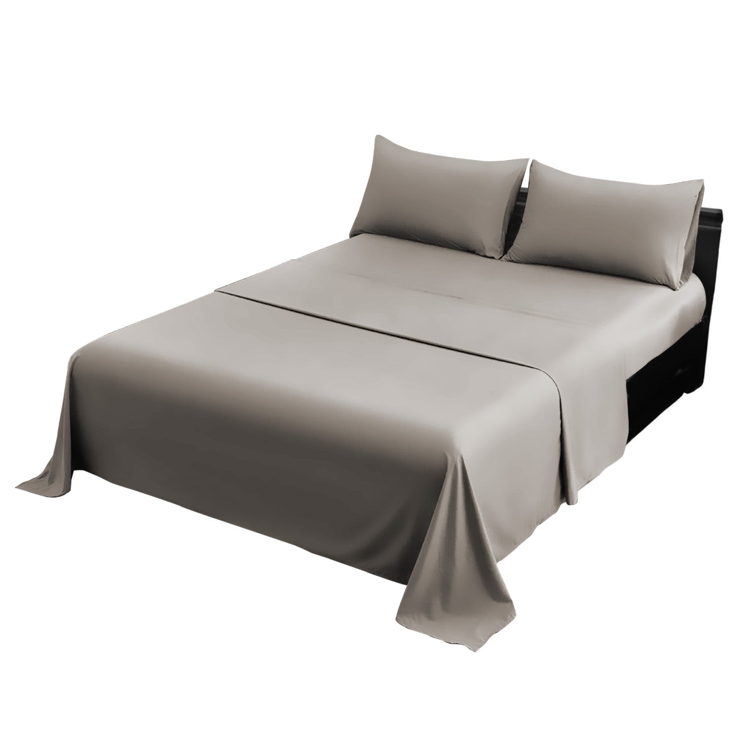 1000 Thread Count Cotton Rich King Bed Sheets 4-Piece Set - Silver