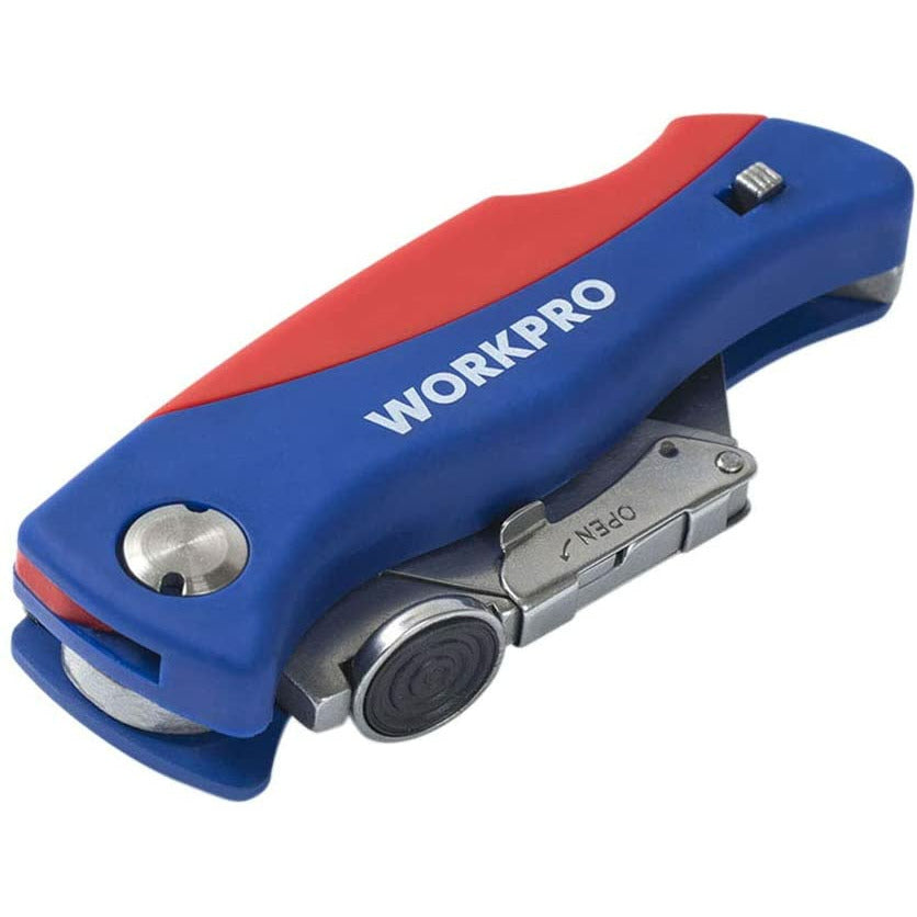 Workpro Folding Utility Knife With 5 Extra Blades