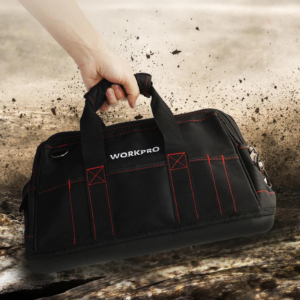 Workpro Close Top Wide Mouth Storage Bag With Water Proof Rubber Base