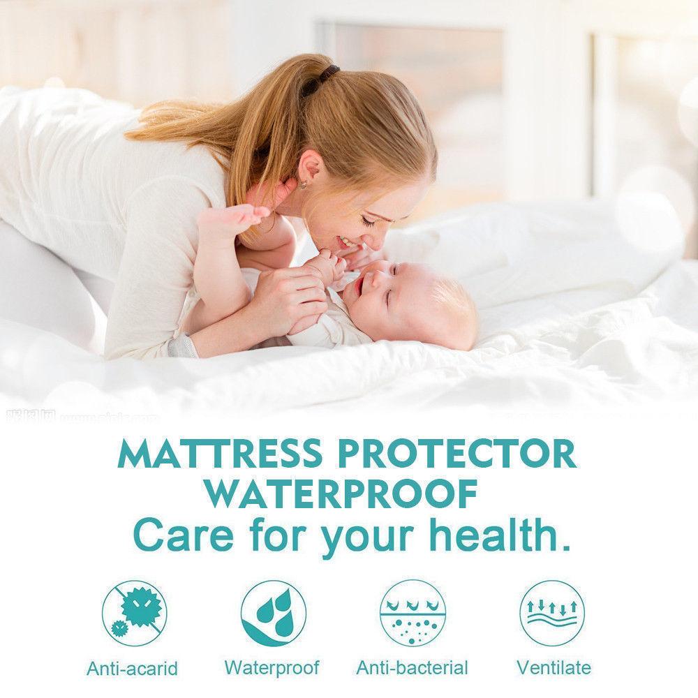 DreamZ Terry Cotton Fully Fitted Waterproof Mattress Protector in Single Size