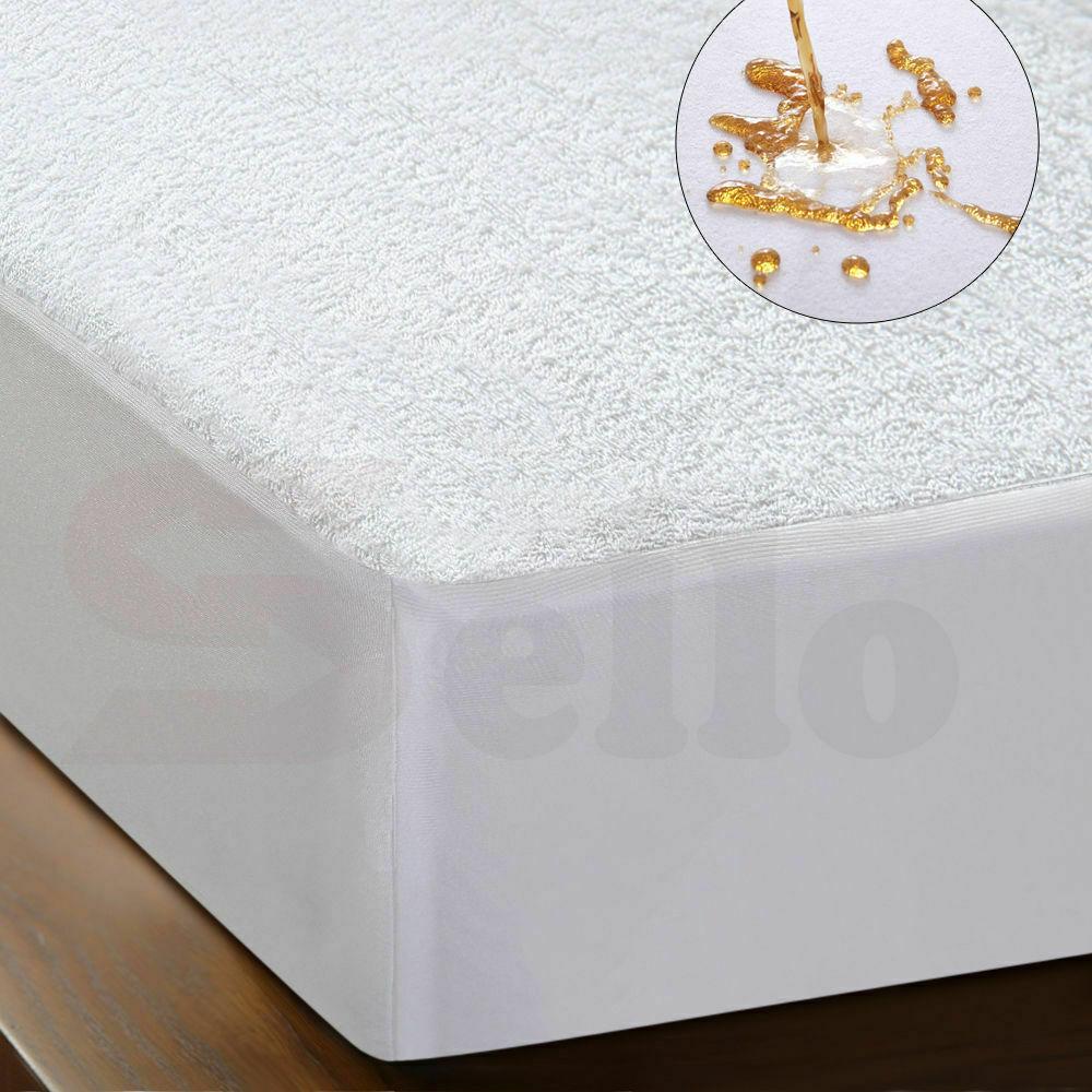 DreamZ Terry Cotton Fully Fitted Waterproof Mattress Protector in Single Size