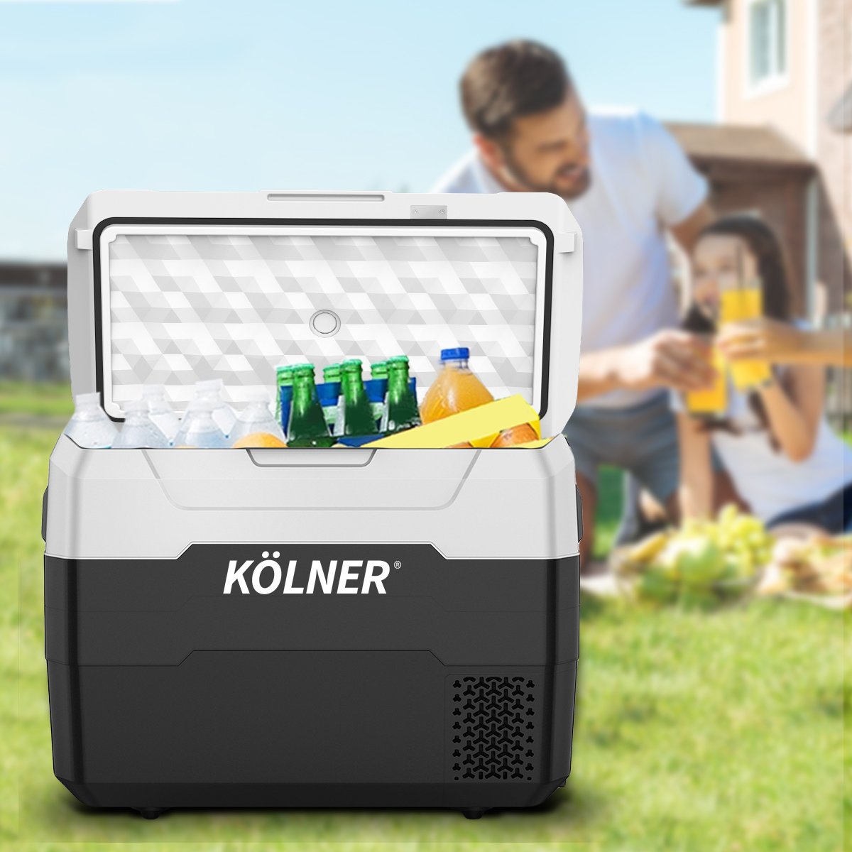 Kolner 40L Portable Fridge Cooler Freezer Refrigerator w/ Trolley