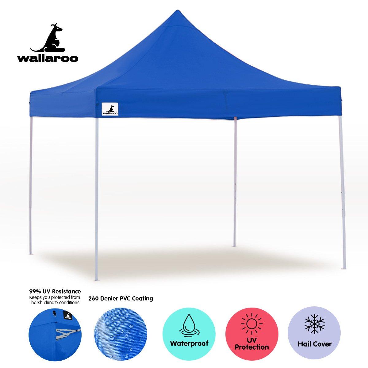 Gazebo Tent Marquee 3x3 PopUp Outdoor Wallaroo - Blue