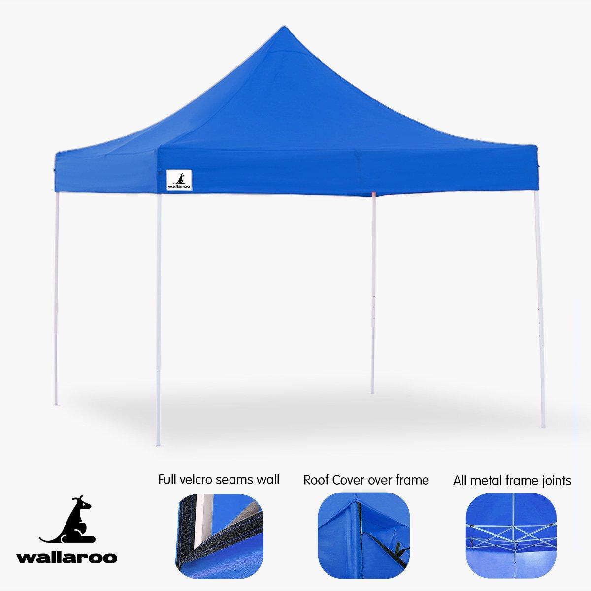 Gazebo Tent Marquee 3x3 PopUp Outdoor Wallaroo - Blue