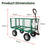 Steel Mesh Garden Trolley Cart - Green