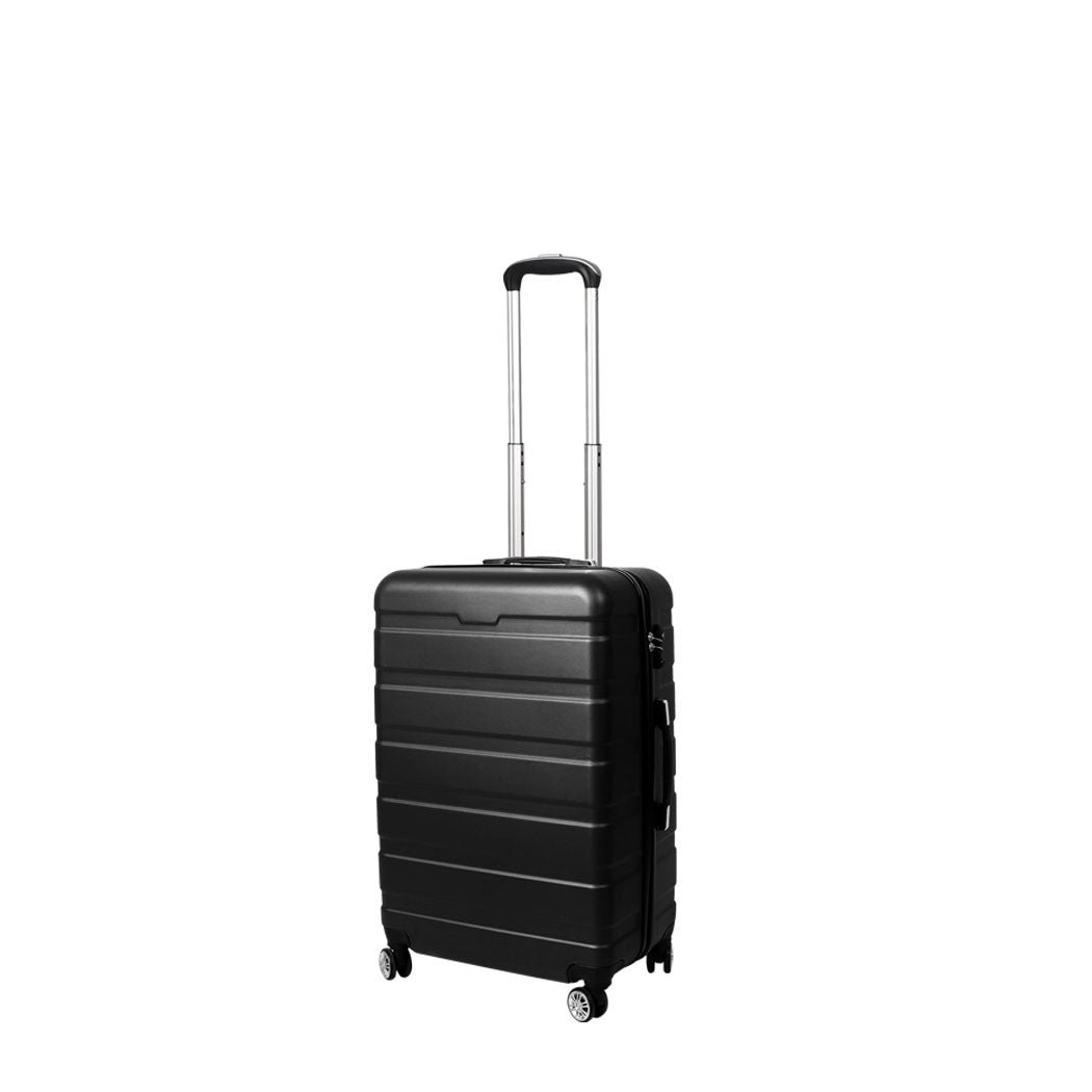 Slimbridge 20&quot; Luggage Suitcase Trolley Travel Packing Lock Hard Shell Black