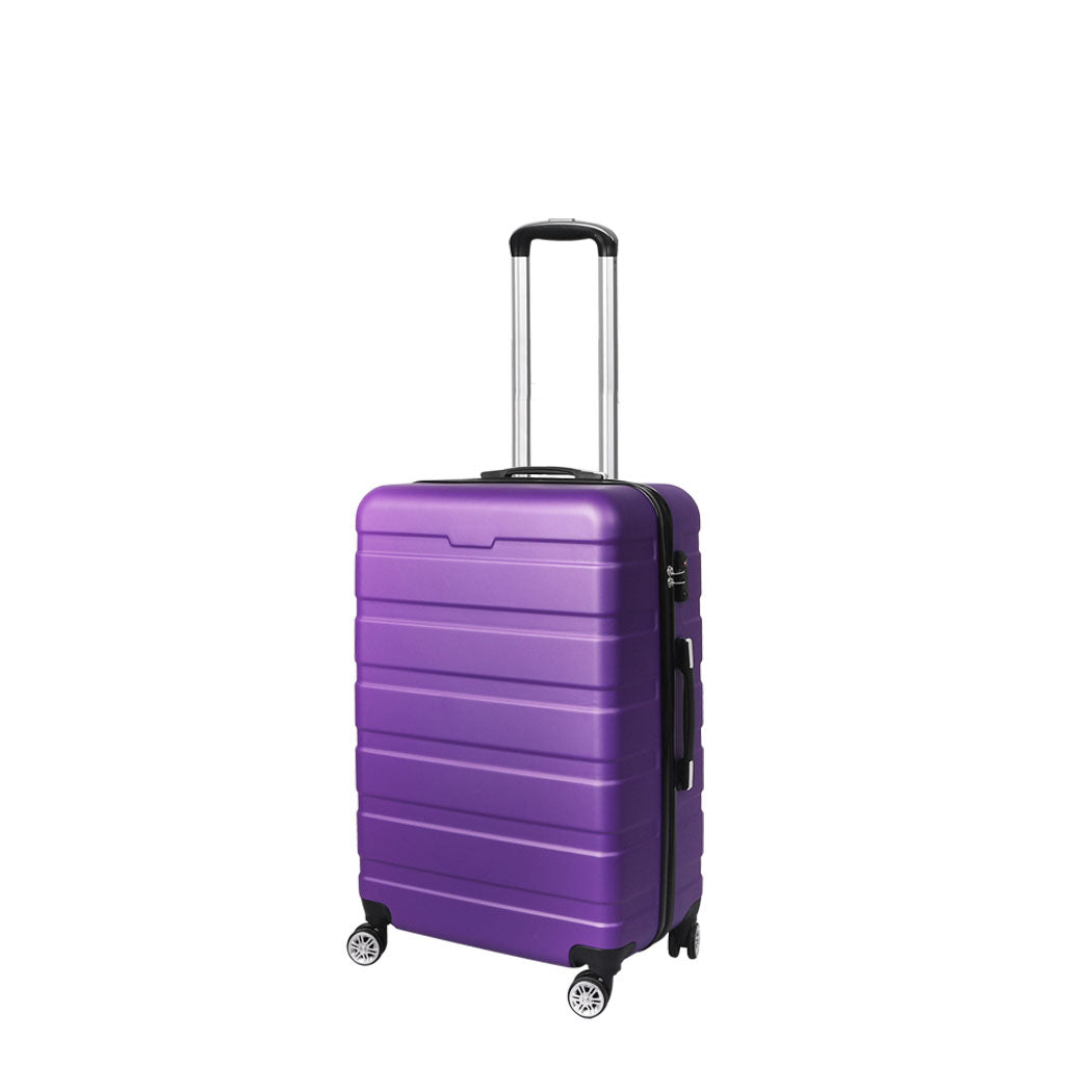 Slimbridge 24&quot; Luggage Suitcase Trolley Travel Packing Lock Hard Shell Purple