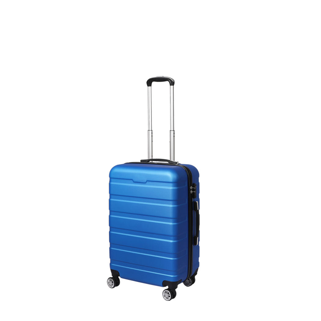 Slimbridge 20&quot; Luggage Suitcase Trolley Travel Packing Lock Hard Shell Blue