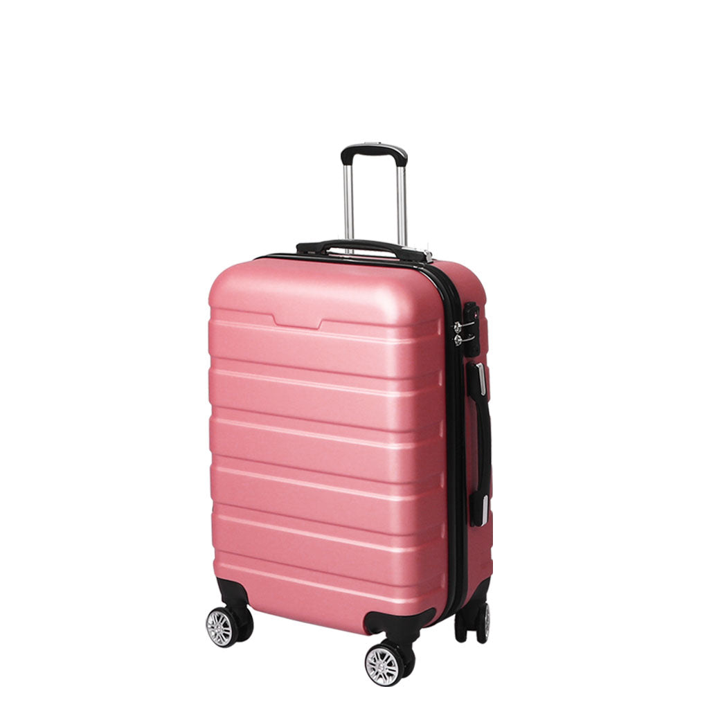 Slimbridge 28&quot; Luggage Suitcase Trolley Travel Packing Lock Hard Shell Rose Gold