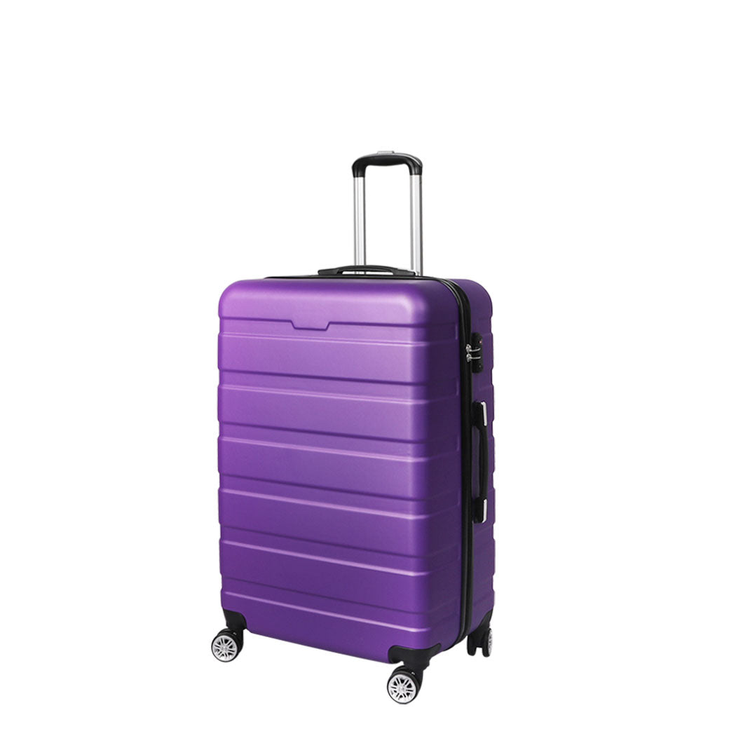 Slimbridge 28&quot; Luggage Suitcase Trolley Travel Packing Lock Hard Shell Purple