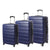 Slimbridge Luggage Suitcase Trolley 3Pcs set 20 24 28 Travel Packing Lock Navy