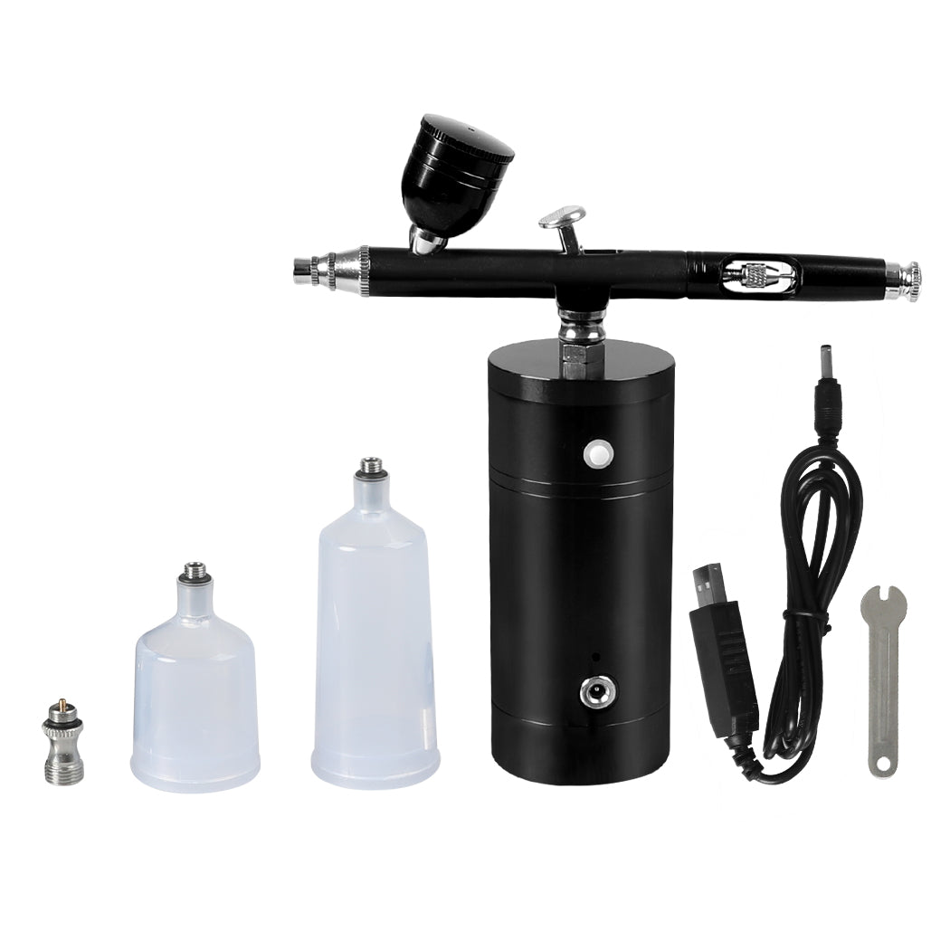 Airbrush Kit Compressor Cordless Dual Action USB Portable Spray Paint System Set