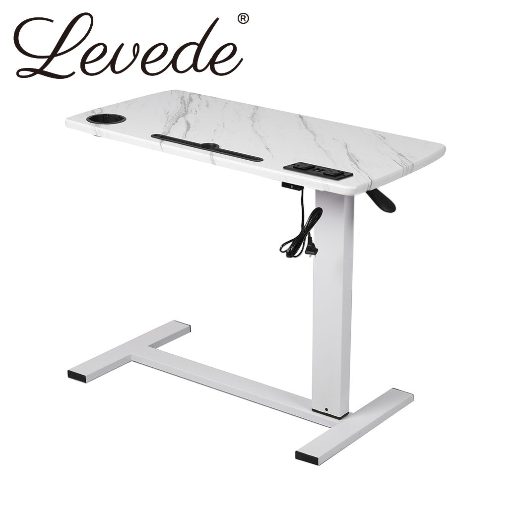 Levede Standing Desk Height Adjustable Sit Stand Office Computer Table Shelf USB