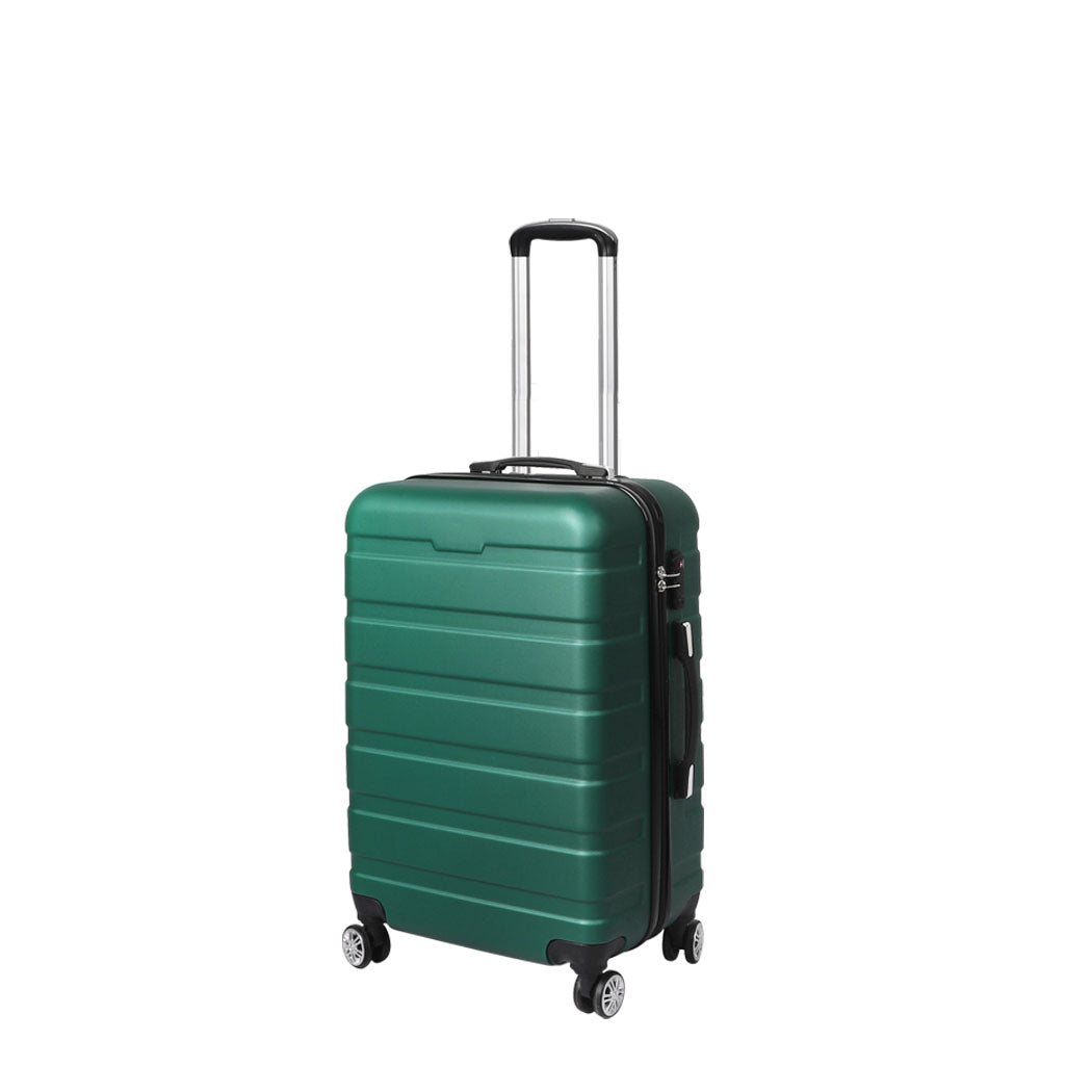 Slimbridge 24&quot; Luggage Suitcase Trolley Travel Packing Lock Hard Shell Green