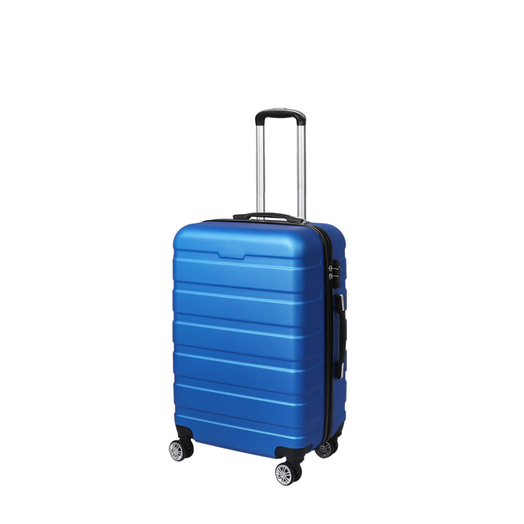 Slimbridge 24&quot; Luggage Suitcase Trolley Travel Packing Lock Hard Shell Blue