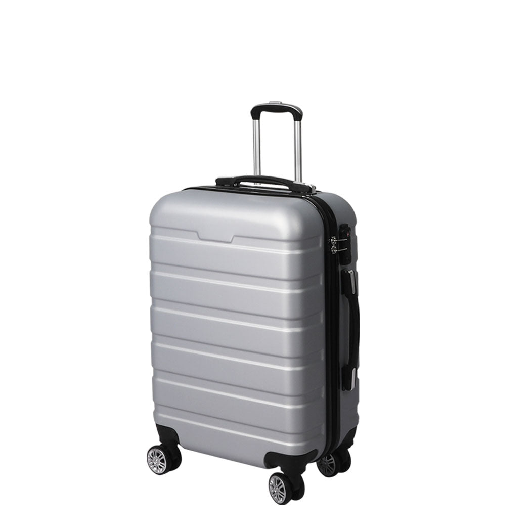 Slimbridge 28&quot; Luggage Suitcase Trolley Travel Packing Lock Hard Shell Silver