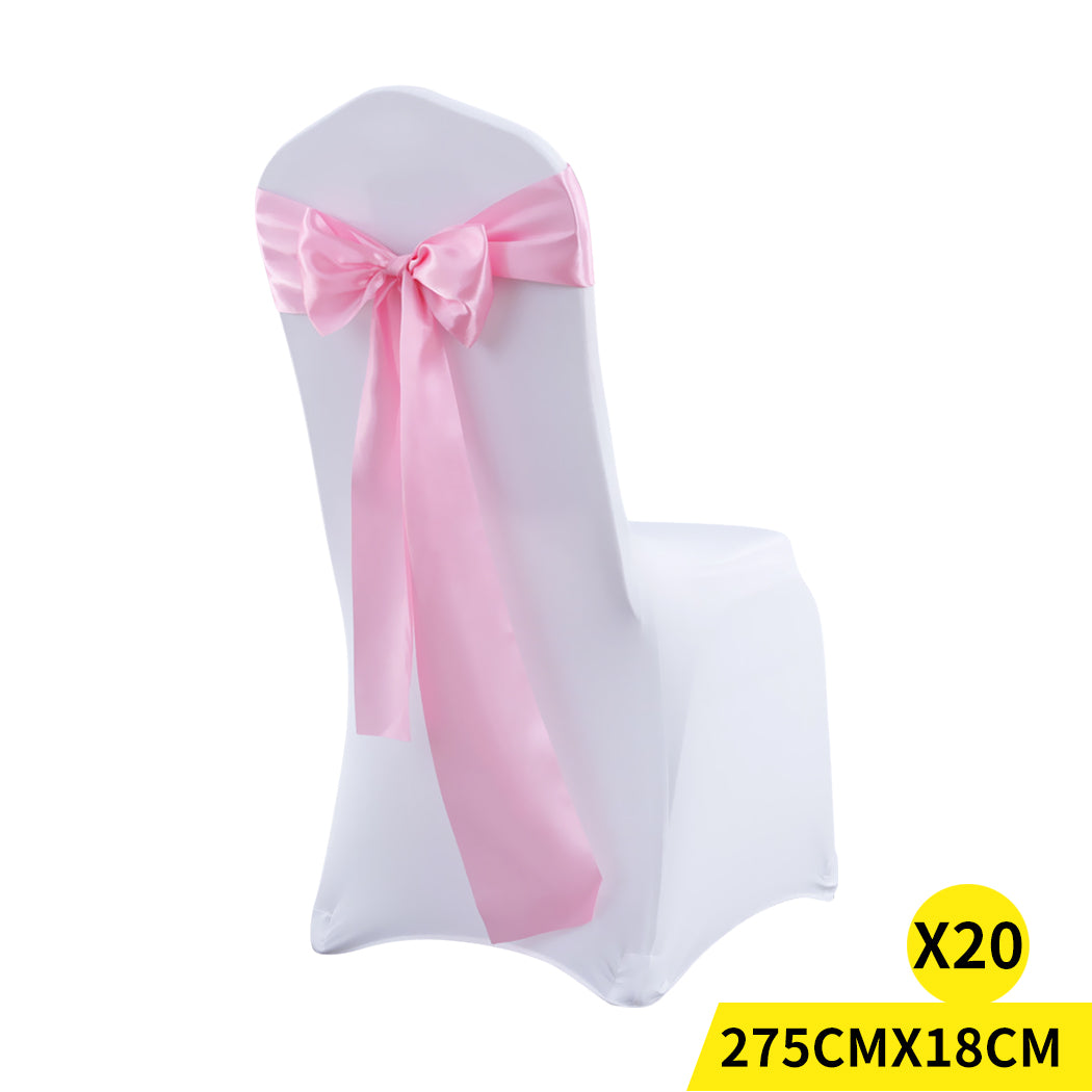 20x Satin Chair Sashes Cloth Cover Wedding Party Event Decoration Table Runner