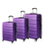 Slimbridge Luggage Suitcase Trolley 3Pcs set 20 24 28 Travel Packing Lock Purple