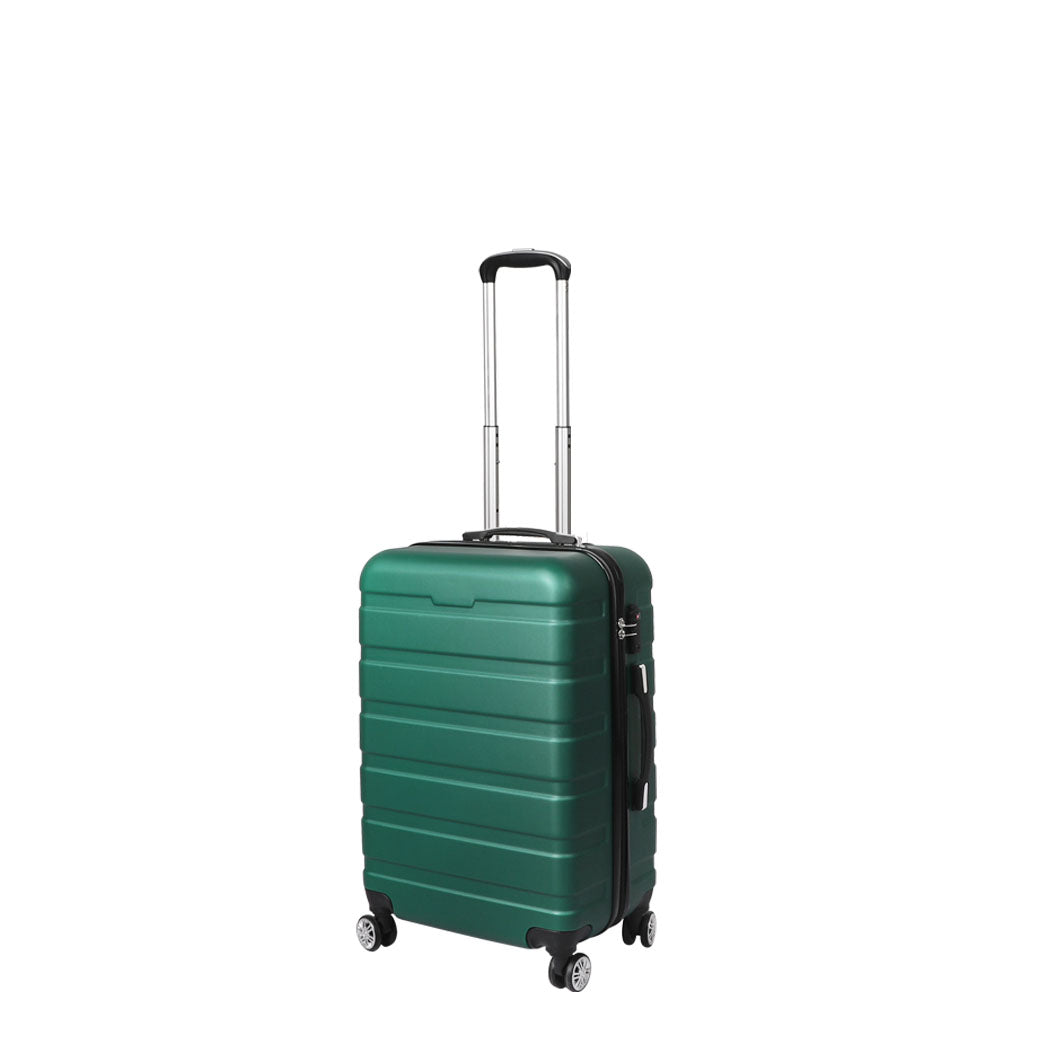 Slimbridge 20&quot; Luggage Suitcase Trolley Travel Packing Lock Hard Shell Green