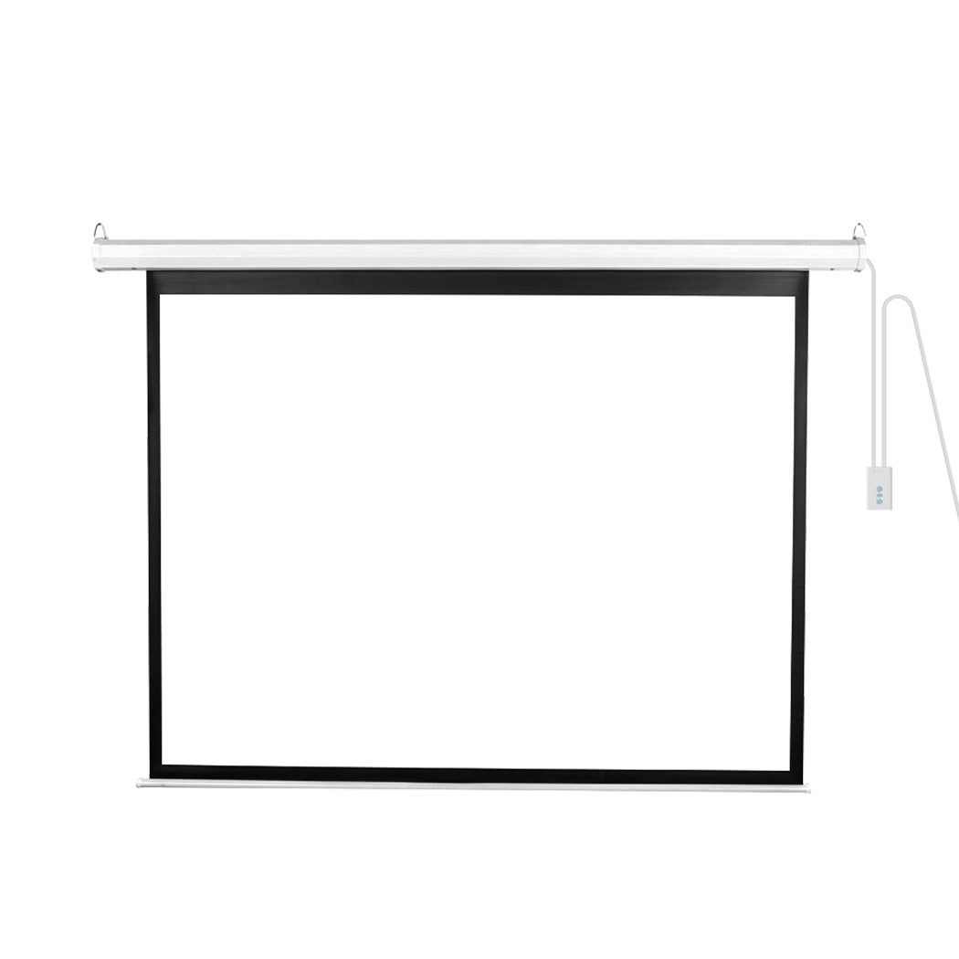 100&quot; Projector Screen Electric Motorised Projection Retractable 3D Home Cinema