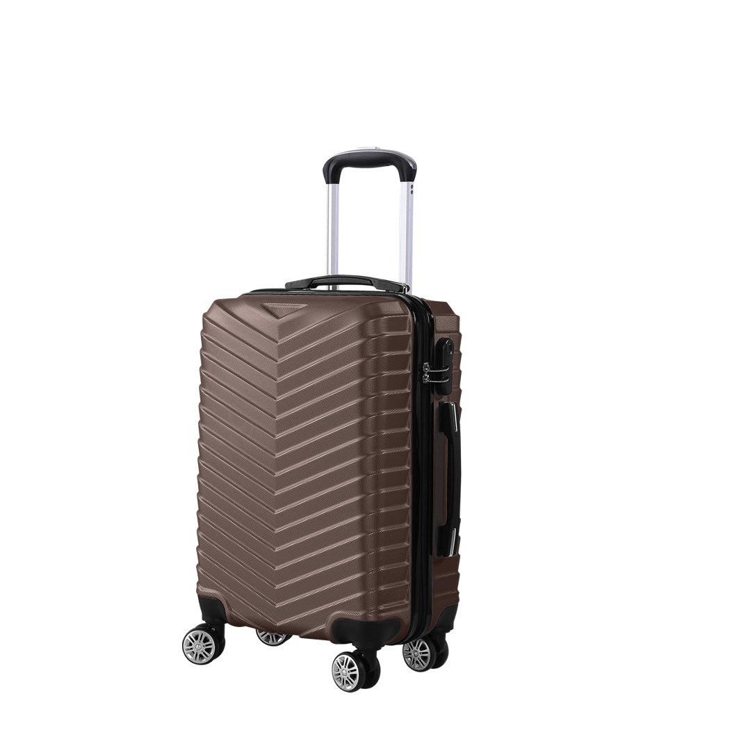 Slimbridge 28&quot; Luggage Suitcase Trolley Travel Packing Lock Hard Shell Coffee