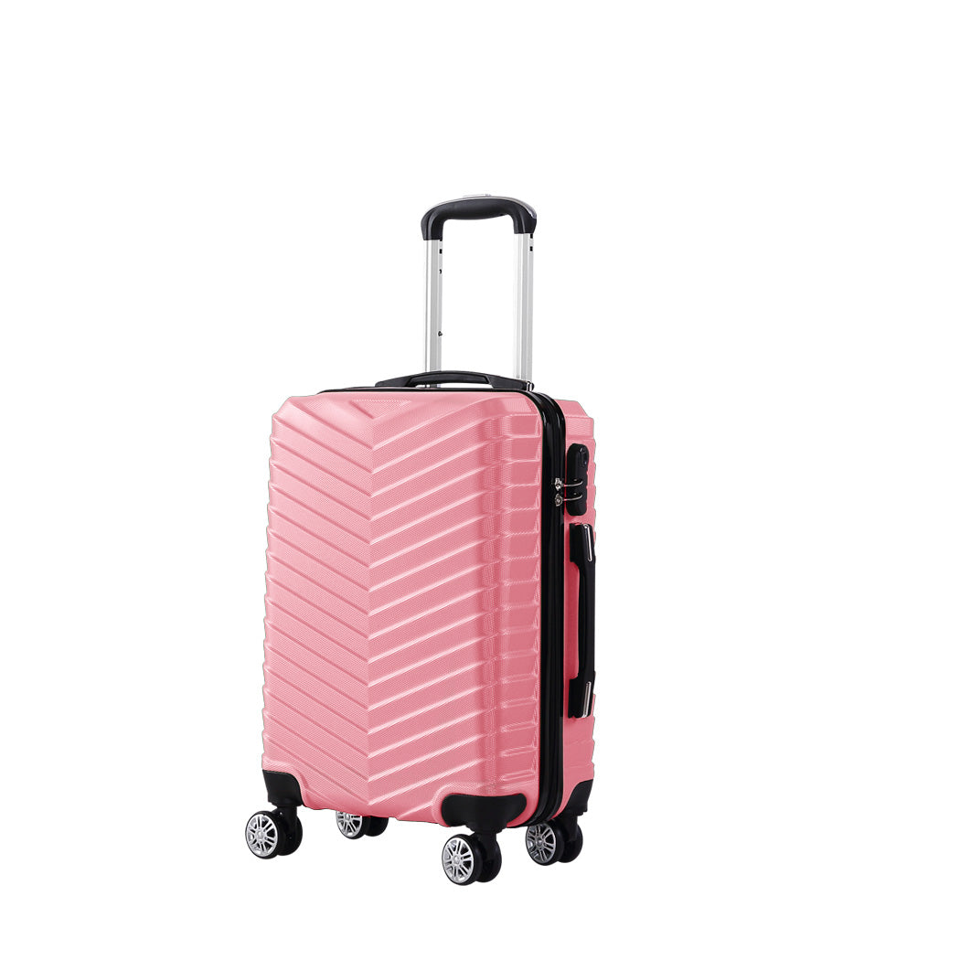 Slimbridge 28&quot; Luggage Suitcase Trolley Travel Packing Lock Hard Shell Rose Gold