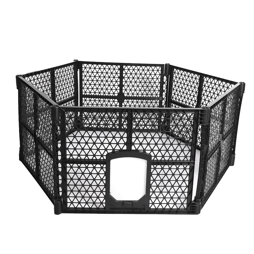 PaWz Pet Playpen Foldable Protable Dog Play Pens Plastic Garden Outdoor 6 Panels