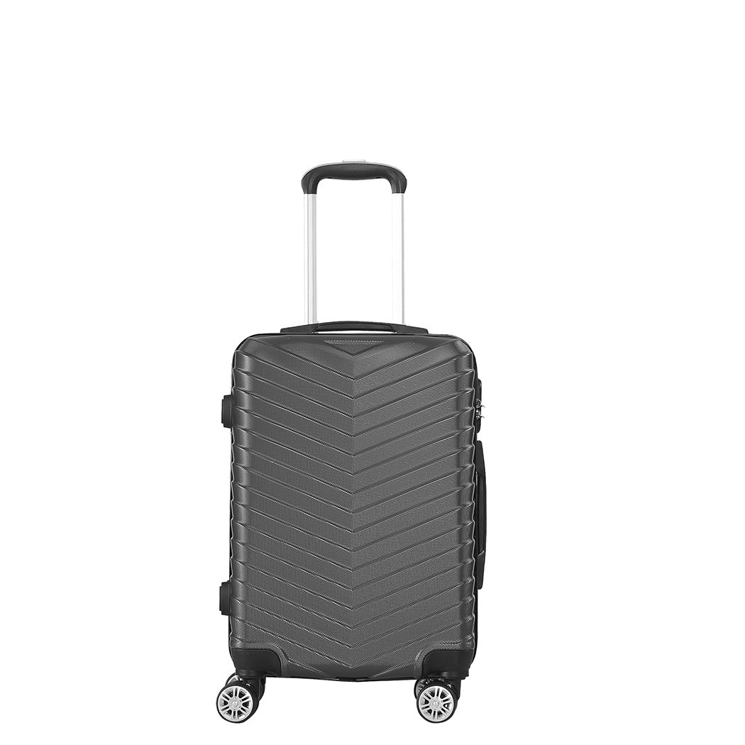 Slimbridge 24" Luggage Suitcase Trolley Travel Packing Lock Hard Shell Grey