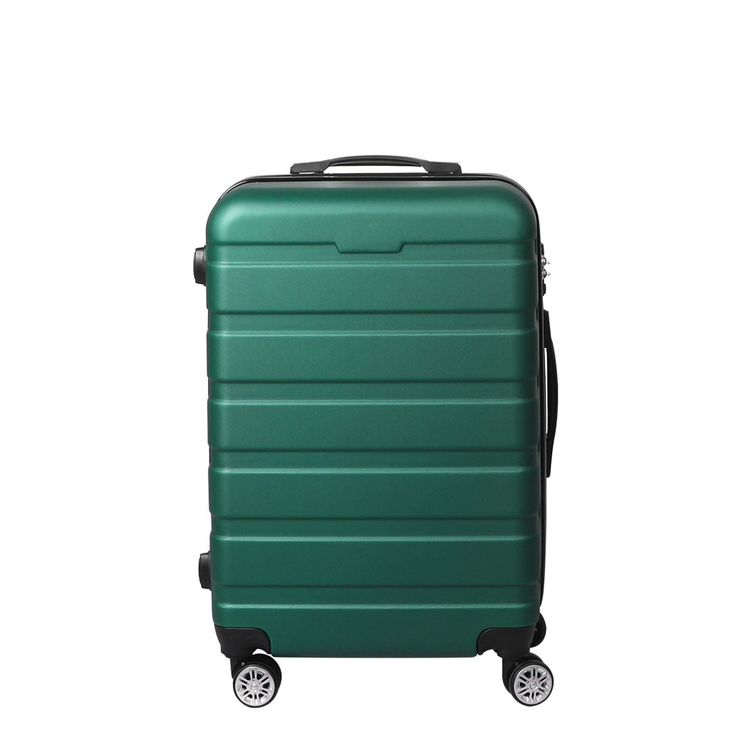 Slimbridge 24" Luggage Suitcase Trolley Travel Packing Lock Hard Shell Green