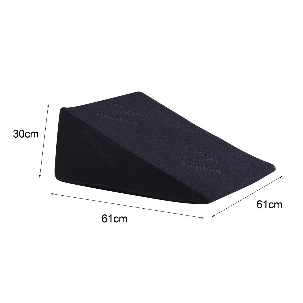 2x Cool Gel Memory Foam Bed Wedge Pillow Cushion Neck Back Support Sleep Cover