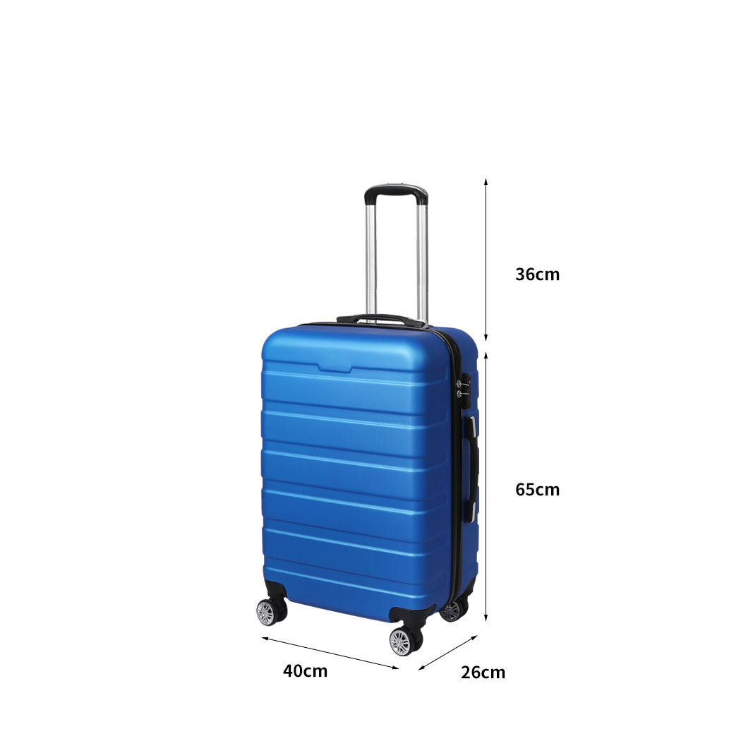 Slimbridge 24" Luggage Suitcase Trolley Travel Packing Lock Hard Shell Blue