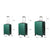 Slimbridge Luggage Suitcase Trolley 3Pcs set 20 24 28 Travel Packing Lock Green