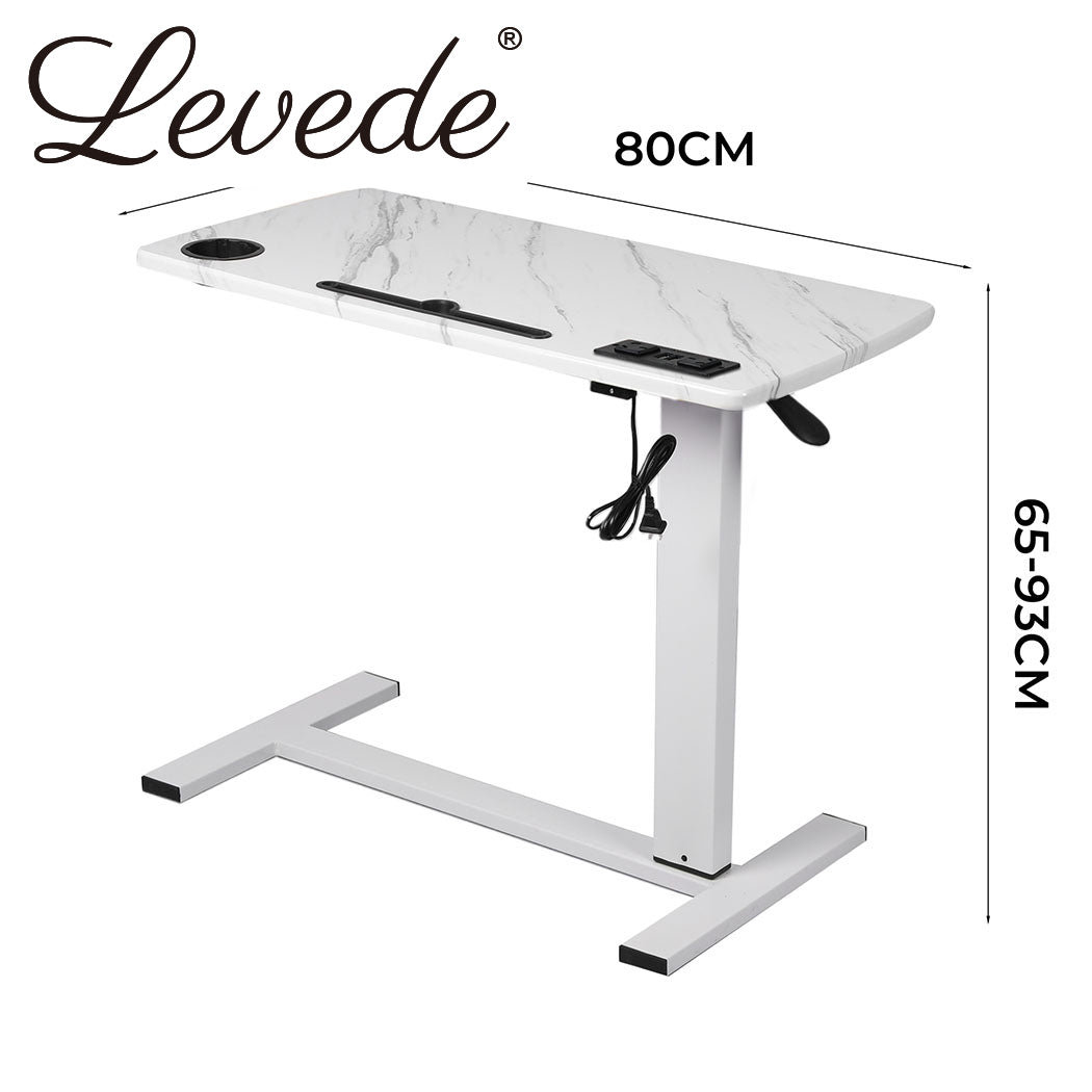 Levede Standing Desk Height Adjustable Sit Stand Office Computer Table Shelf USB