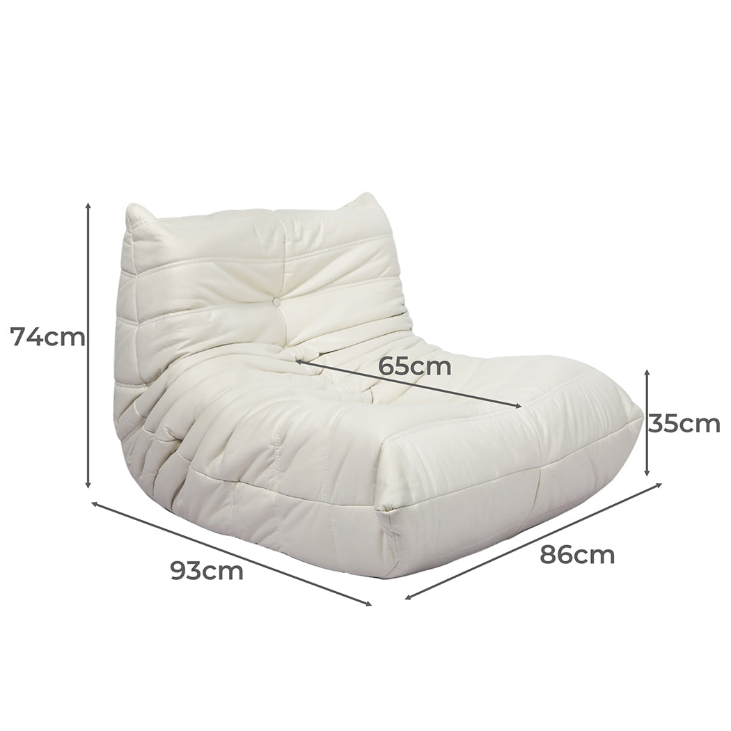 Levede Caterpillar Sofa Replica Lazy Fireside Floor Chair Recliner Leathaire