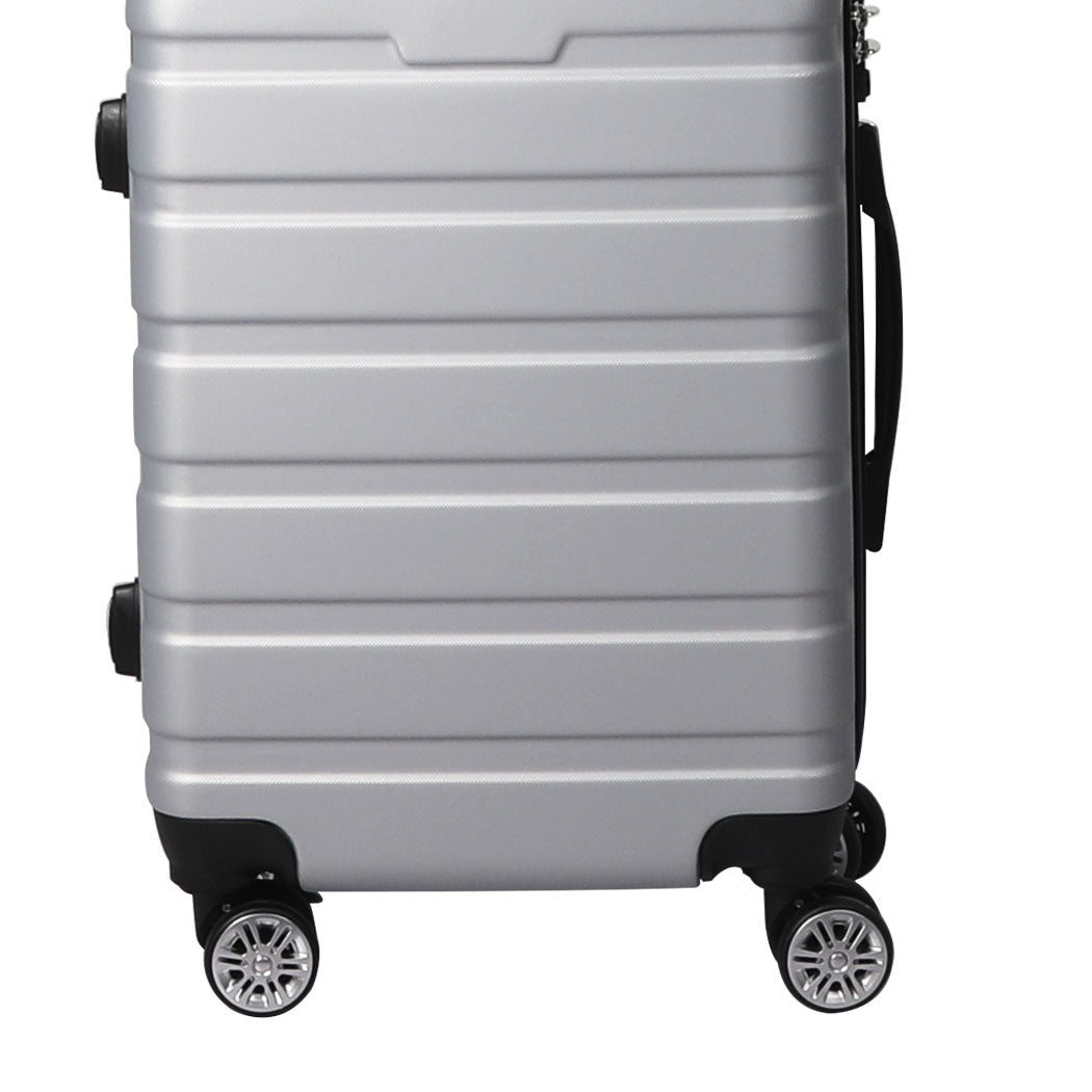 Slimbridge 28" Luggage Suitcase Trolley Travel Packing Lock Hard Shell Silver