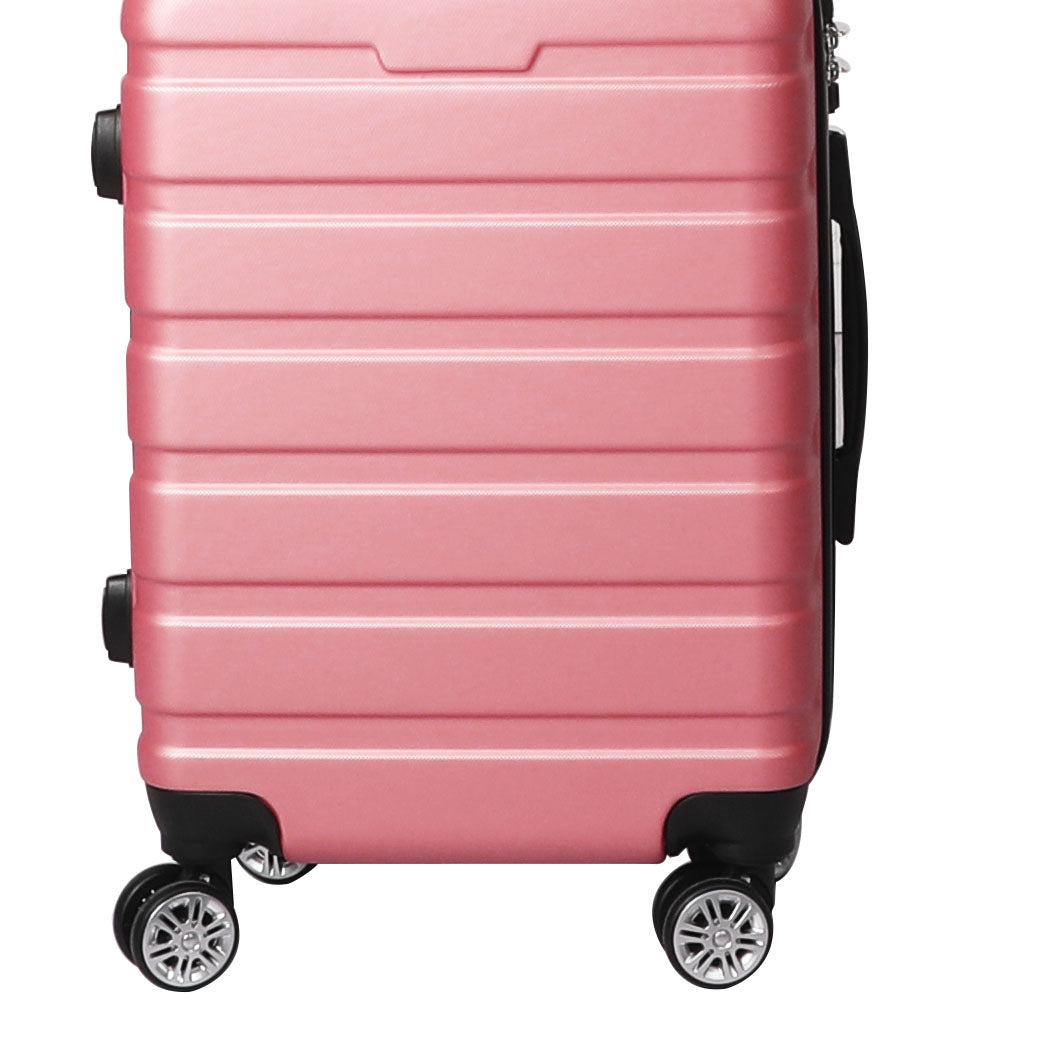 Slimbridge 24" Luggage Suitcase Trolley Travel Packing Lock Hard Shell Rose Gold