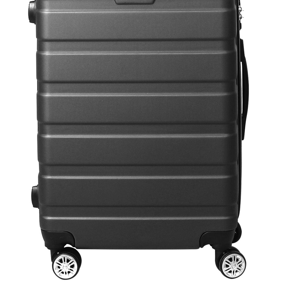 Slimbridge 24" Luggage Suitcase Trolley Travel Packing Lock Hard Shell Dark Grey